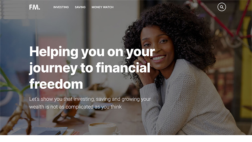 Screenshot of the future millionaire website